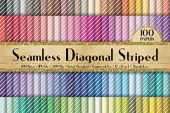 100 Seamless Diagonal Striped Digital Papers Product Image 1