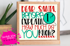 Dear Santa Before I Explain..How Much Do You Know SVG Product Image 2