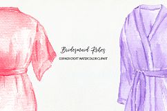 Watercolor bridesmaid robe clipart  Product Image 4