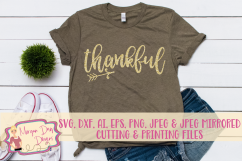 Thankful SVG, DXF, AI, EPS, PNG, JPEG Product Image 1