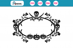 Halloween Monogram Frame svg, Monogram Frame svg, Monogram Product Image 1