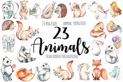 Watercolor cute Animals Product Image 3