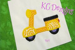 Moped Machine Applique Embroidery Design Product Image 3