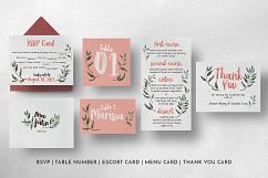Rustic Pink &amp; Green Wedding Invitation Suite Product Image 4