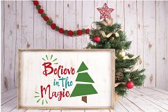 Believe in the Magic - Christmas SVG Cut File - DXF PNG EPS Product Image 4