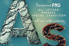 Cracked Glass 3D Lettering Product Image 2