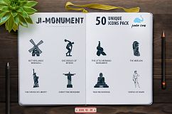 Glyph Monument Icons Set Product Image 5