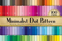 100 Seamless White Minimalist Dot Digital Papers Product Image 1