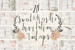 Sweet Rustic Invitation Mockup Product Image 1