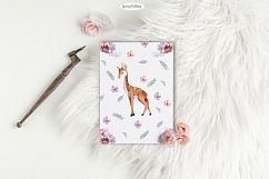 Cute baby Deer Watercolor clipart Baby animals Product Image 8