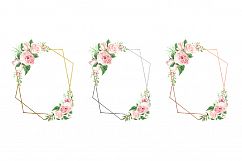 Watercolor Floral Geometric Frames Product Image 3