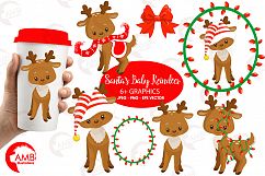 Santa&#039;s Baby Reindeer clipart, graphics, illustrationsAMB-1558 Product Image 1