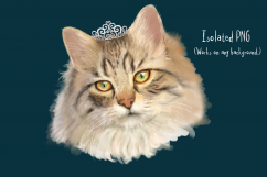 Lifelike &#039;Princess Cat with a Tiara&#039; | PNG/JPEG illustration Product Image 3