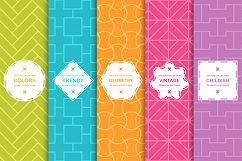 Bright seamless symmetric patterns Product Image 1