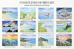 Watercolor Coast of Britain For Instant Download Product Image 2