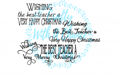 Teacher Merry Christmas SVG Bundle Product Image 3