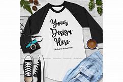 Raglan Mockup Bundle, 5 Baseball Tee Shirt Image Collection Product Image 2