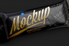 Black Glossy Snack Bar Mockup Product Image 5