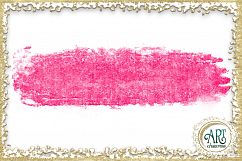 Brush Strokes in American Pink Glitter - Digital Clipart 24 of beautiful PNG files Product Image 9