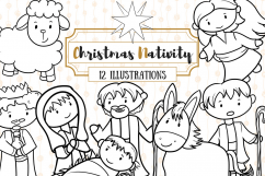 Christmas Nativity Digital Stamps Product Image 1