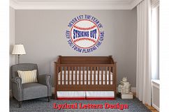 Never Let the Fear Of Striking Out Babe Ruth Quote Sports Cutting File LL108B  SVG DXF EPS AI JPG PNG Product Image 2