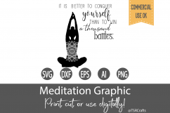 Yoga Meditation Graphic - Digital Cut and Clip Art set Product Image 2