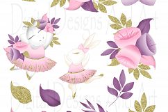 Ballerina animals clipart Product Image 5