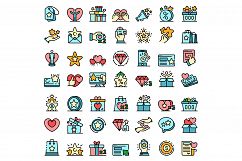 Loyalty program icons vector flat Product Image 1