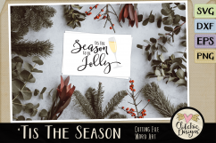 Christmas SVG - &#039;Tis the Season to be Jolly Word Art Clipart Product Image 2