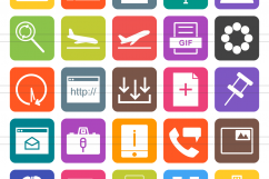 166 Interface Filled Round Corner Icons Product Image 2