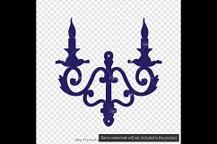 100 Vintage Wall Candle Holder Clip Arts, European Decor Product Image 4