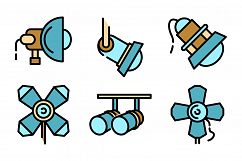 Spotlight icons vector flat Product Image 1