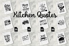 Funny Kitchen Quotes Bundle - SVG, EPS, DXF, PNG Product Image 1