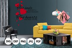 Two souls with but a single thought, two hearts that beat as one  ,  svg DXF pdf jpg PNG - Cutting Files - Wall art - Clip Art  Product Image 6