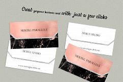 Rose Gold Foil Marble Business Card Product Image 3