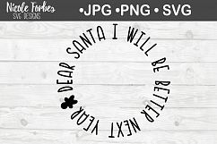 Santa&#039;s Cookie Plate Christmas SVG Cut File Product Image 1