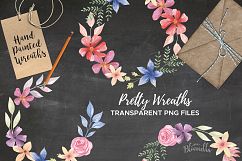 Watercolor Floral Wreaths 7 Embellish Garlands Pretty Flower Product Image 4