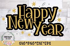 Happy New Year Party SVG Cut File Product Image 1