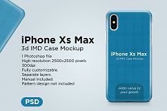 Apple iPhone Xs Max 3d IMD Case Mockup Product Image 1