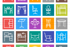 166 Objects Line Multicolor B/G Icons Product Image 2
