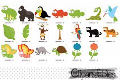 RAINFOREST clipart, Cute wild animals clip art, Jungle art Product Image 2