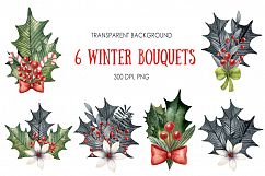 Happy Santa - Watercolor Clip Art Set Product Image 3