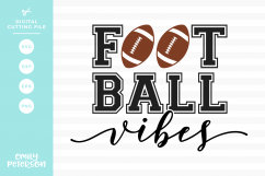 Football Vibes SVG DXF EPS PNG Product Image 1