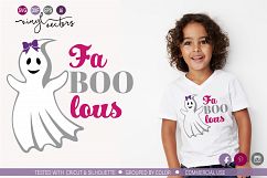 Halloween FaBOOlous Ghost DXF SVG Cut File Product Image 1