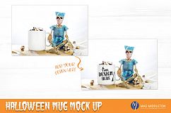 Halloween Mock up white mug skeleton - JPEG &amp; PSD formats Product Image 2