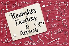 Flourishes, Doodles and Arrows Vector Clip Art Product Image 1
