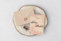 Pink floral invitation set Product Image 3