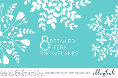8 Detailed Snowflakes SVG Cut Files Product Image 1