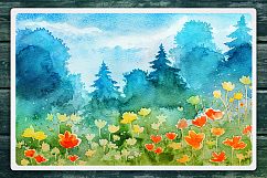 Watercolor Vector Landscapes set#2 Product Image 5