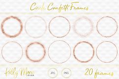 Rose Gold Circle Confetti Frames Product Image 2